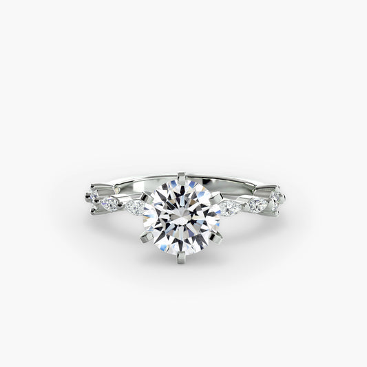 Miriam Solitaire with Eternity Pavé