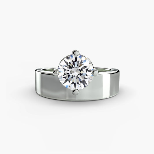Lysenne Wide Band Solitaire