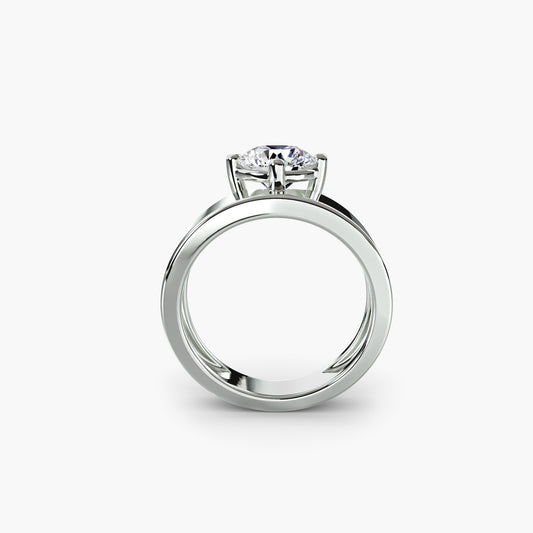 Lysenne Wide Band Solitaire