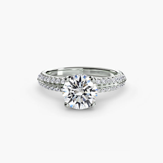 Evienne Solitaire with Pavé
