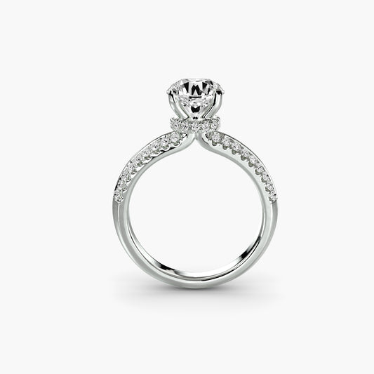 Evienne Solitaire with Pavé
