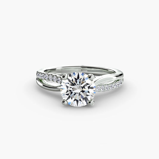 Amelith Split Shank Pavé Solitaire
