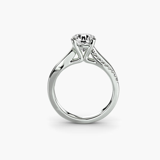 Amelith Split Shank Pavé Solitaire