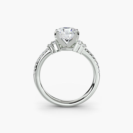 Evelyn Solitaire with Pavé