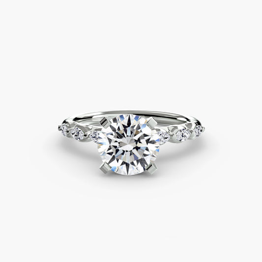 Olivia Floral Accent Solitaire