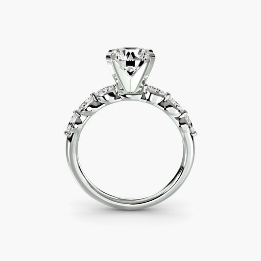 Olivia Floral Accent Solitaire