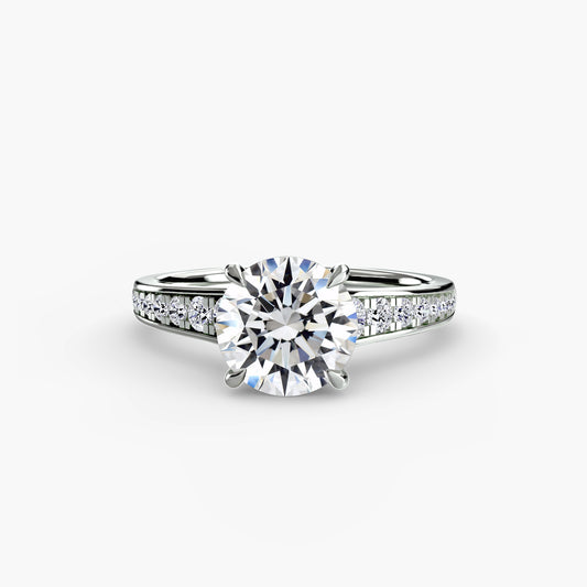 Evadelle Solitaire with Pavé