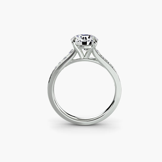 Evadelle Solitaire with Pavé