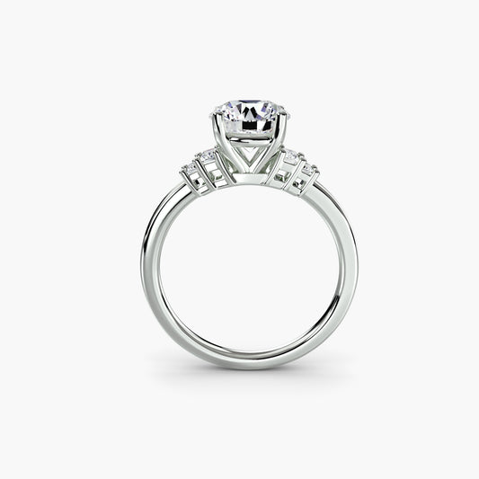 Mirelle Baguette Accented Solitaire