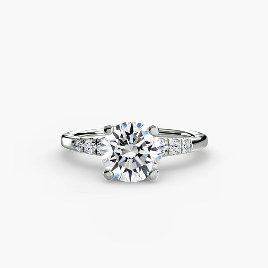 Serenya Solitaire with Shoulder Accents