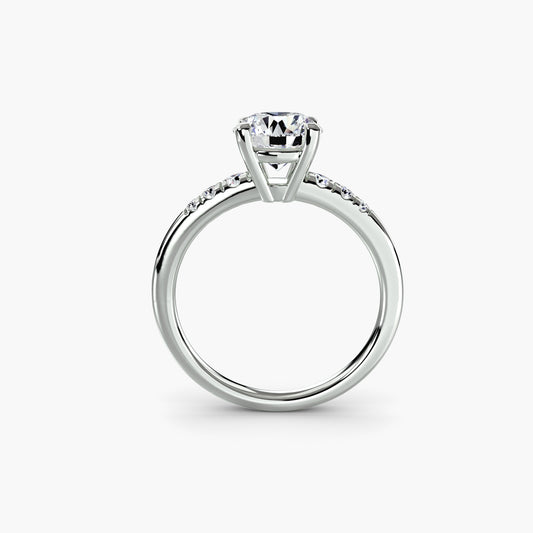 Serenya Solitaire with Shoulder Accents
