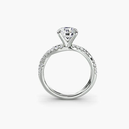 Caelene Twisted Pavé Solitaire