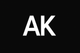 AK initials with black background white font