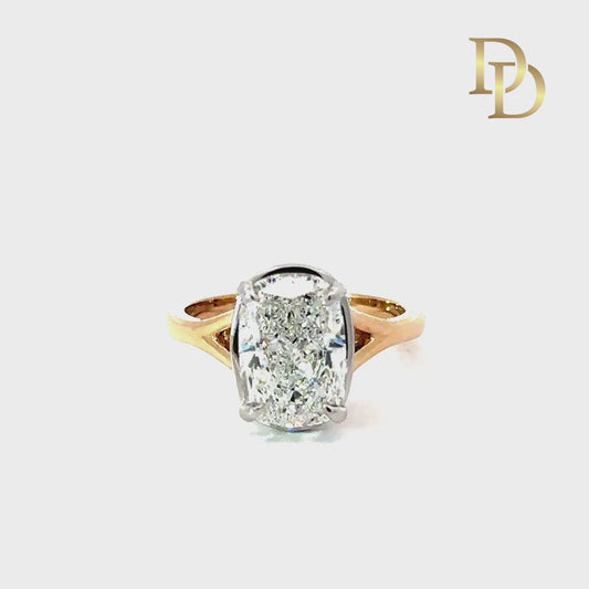 Midnight Edge Elongated Cushion Engagement Ring