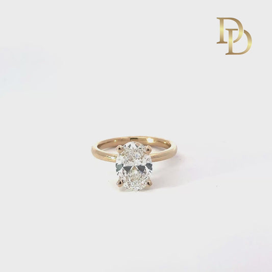 Lover's Crown Oval Engagement Ring